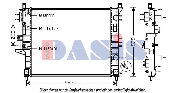 AKS DASIS Radiators, Motora dzesēšanas sistēma 121730N